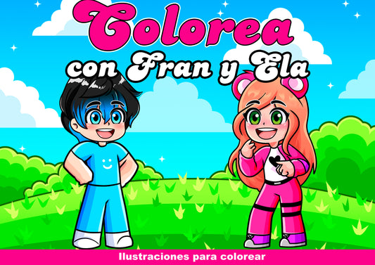 Colorea con Lovely Ela y Fran - Pack Digital de Ilustraciones para Colorear Franela – Lovely Ela