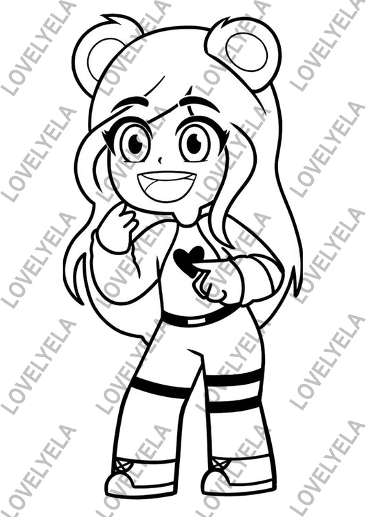 Colorea con Lovely Ela - Pack Digital de Ilustraciones para Colorear Personajes – Lovely Ela