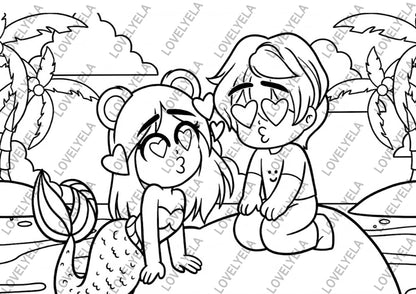Colorea con Lovely Ela y Fran - Pack Digital de Ilustraciones para Colorear Franela – Lovely Ela