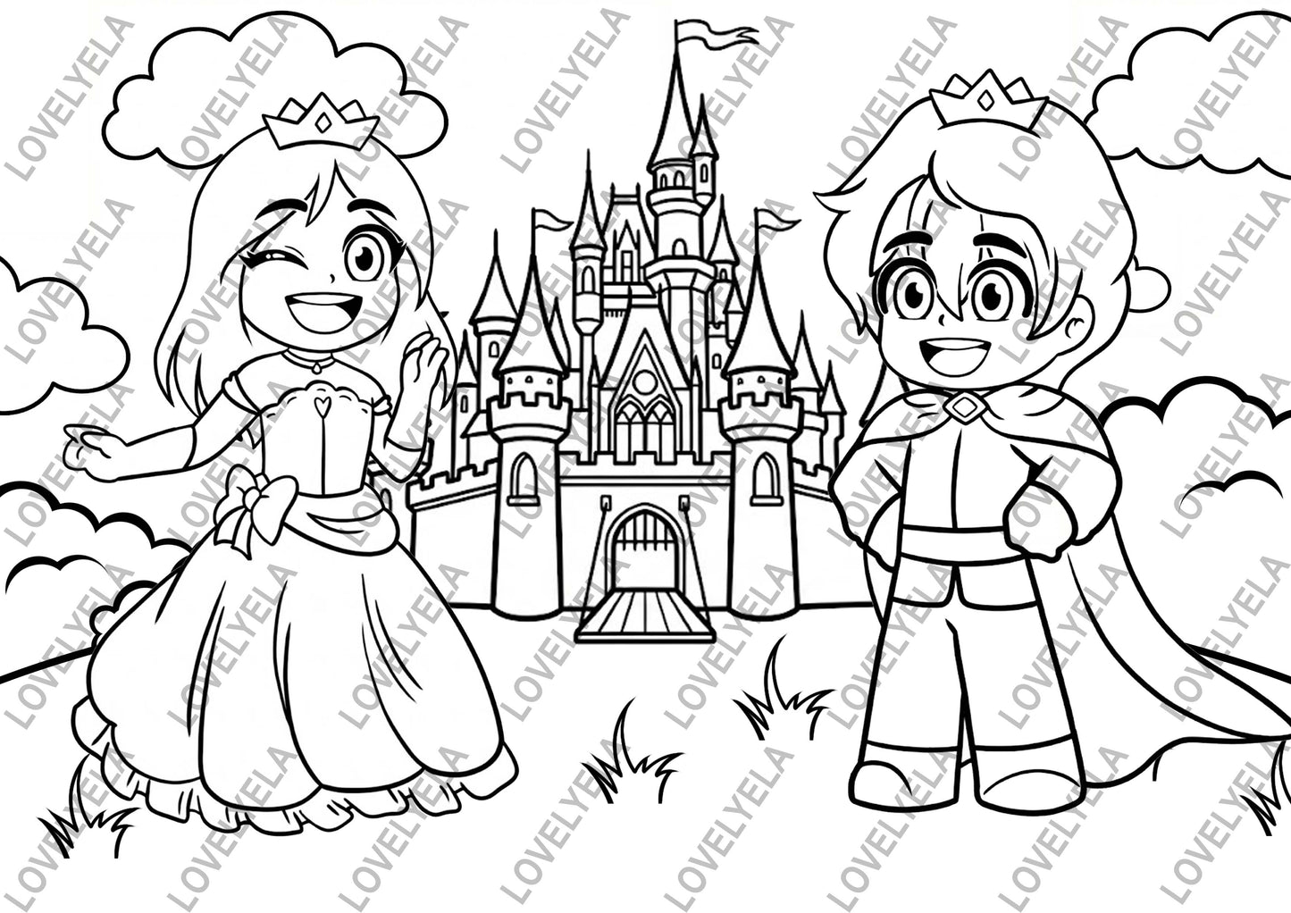 Colorea con Lovely Ela y Fran - Pack Digital de Ilustraciones para Colorear Franela – Lovely Ela