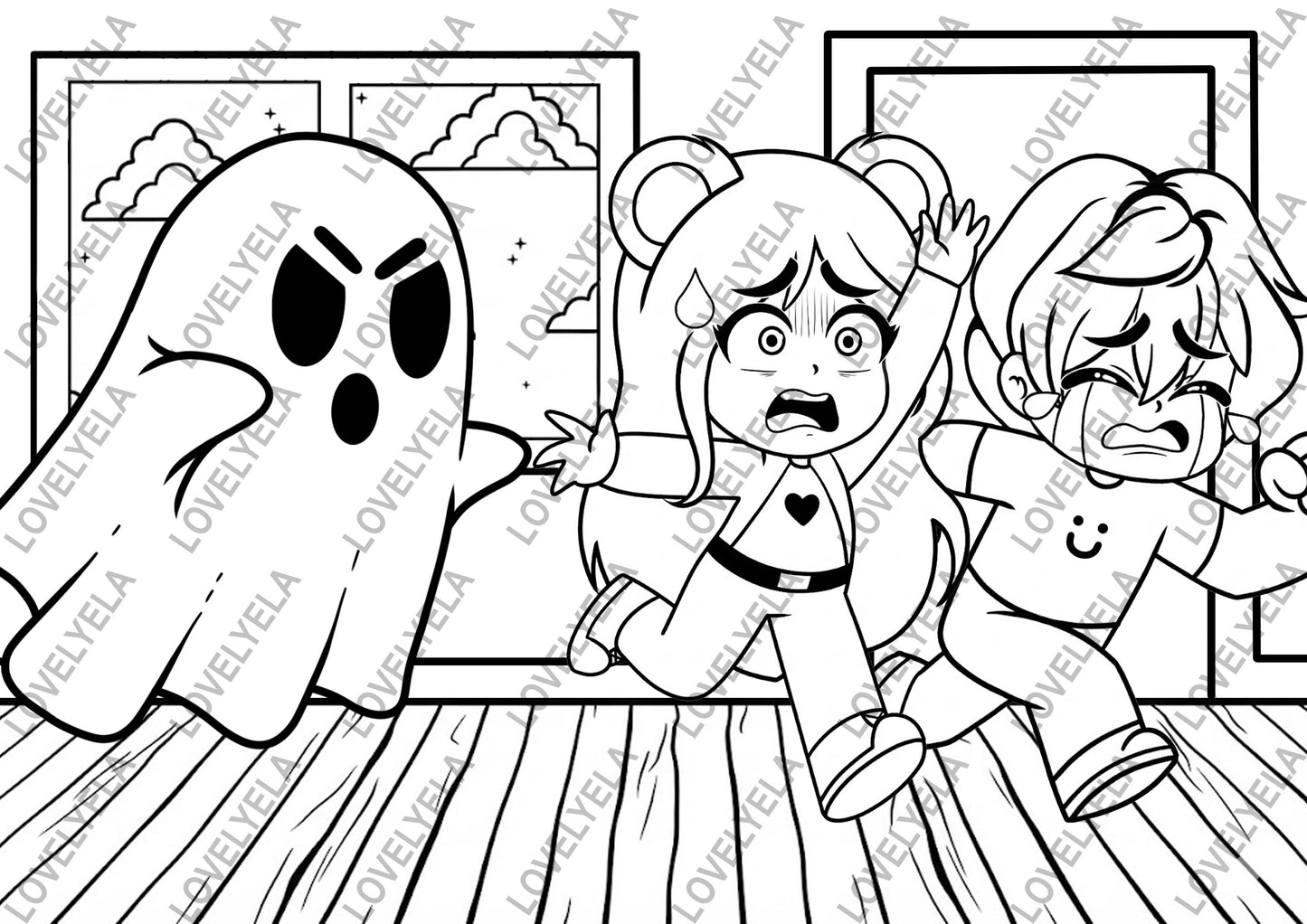 Colorea con Lovely Ela y Fran - Pack Digital de Ilustraciones para Colorear Franela – Lovely Ela