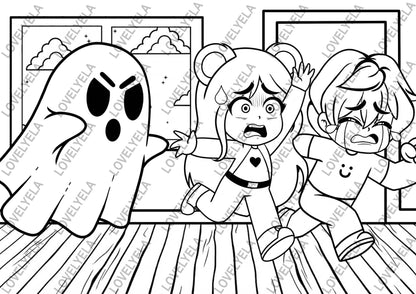 Colorea con Lovely Ela y Fran - Pack Digital de Ilustraciones para Colorear Franela – Lovely Ela